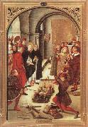 BERRUGUETE, Pedro Scenes from the Life of Saint Dominic:The Burning of the Books oil painting artist